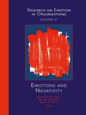 cover image of Emotions and Negativity, Volume 17